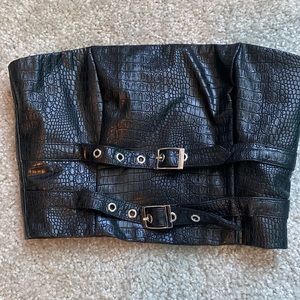 Superdown faux leather corset belt